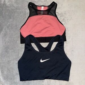 PINK Victoria’s Secret Crop Haut Court Sports Bra and Nike Sports Bra Size Small